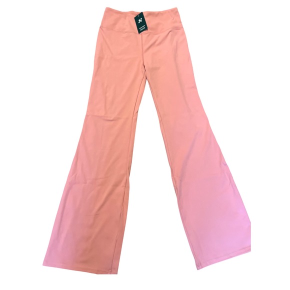 Halara Pink/Coral Wide Leg Flare Yoga Pants High Waist Comfort XL Tall NWT - Picture 4 of 11